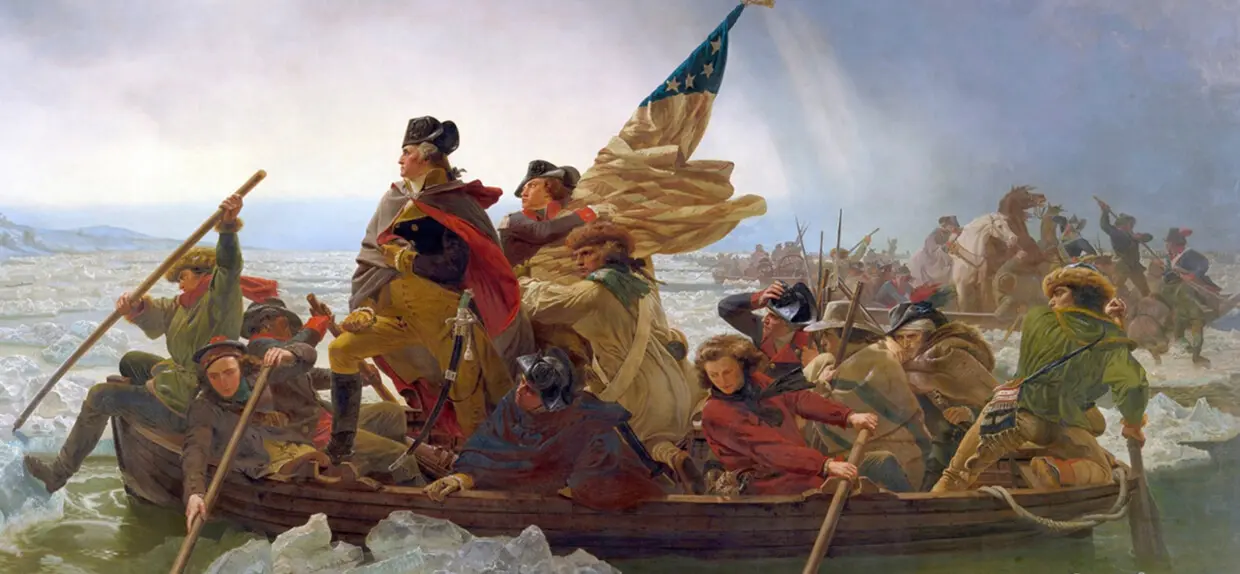 Revolutionary War boat scene