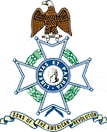 Eagle emblem with blue star design